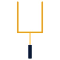 200x200 American Football Goal Post Vector Image