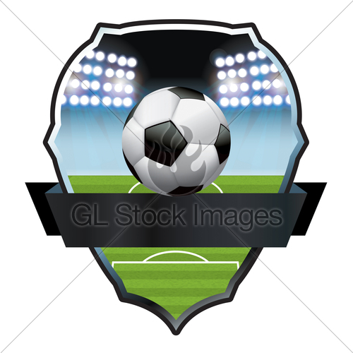 500x500 Soccer Football Field And Ball Illustration Gl Stock Images