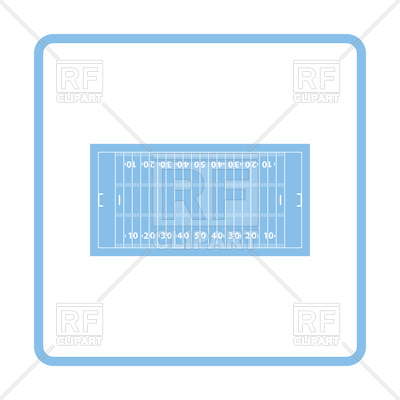 400x400 American Football Field Mark Blue Icon Royalty Free Vector Clip