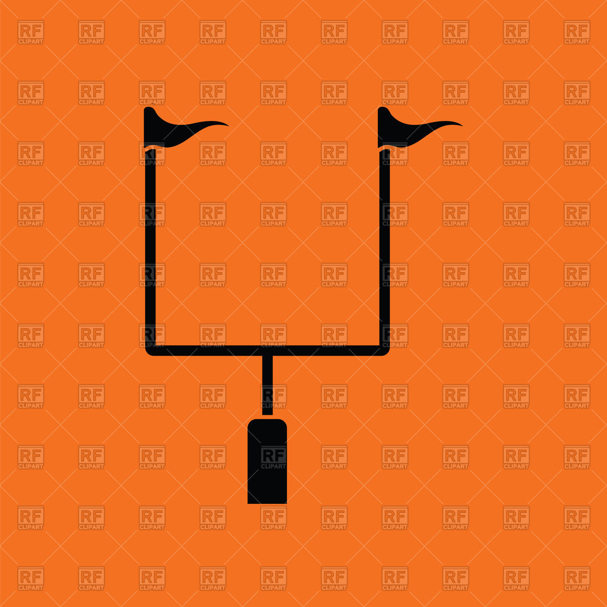 1200x1200 American Football Goal Post Icon Royalty Free Vector Clip Art
