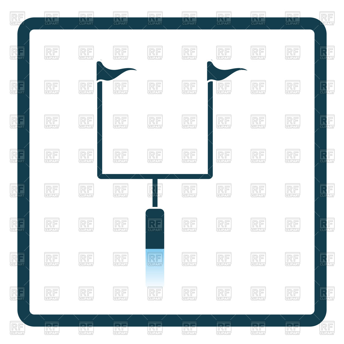 1200x1200 American Football Goal Post Icon Royalty Free Vector Clip Art