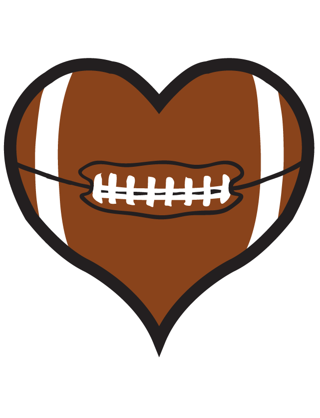 641x837 Football Heart Waterless Tattoo