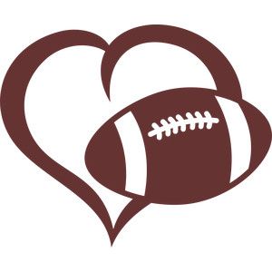 300x300 Heart Shaped Clipart Football