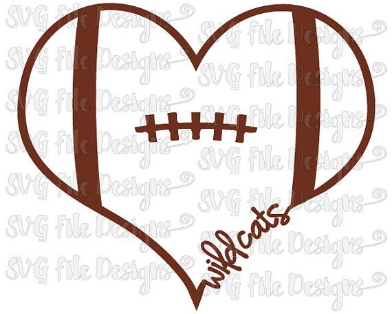 570x456 Heart Football Clipart