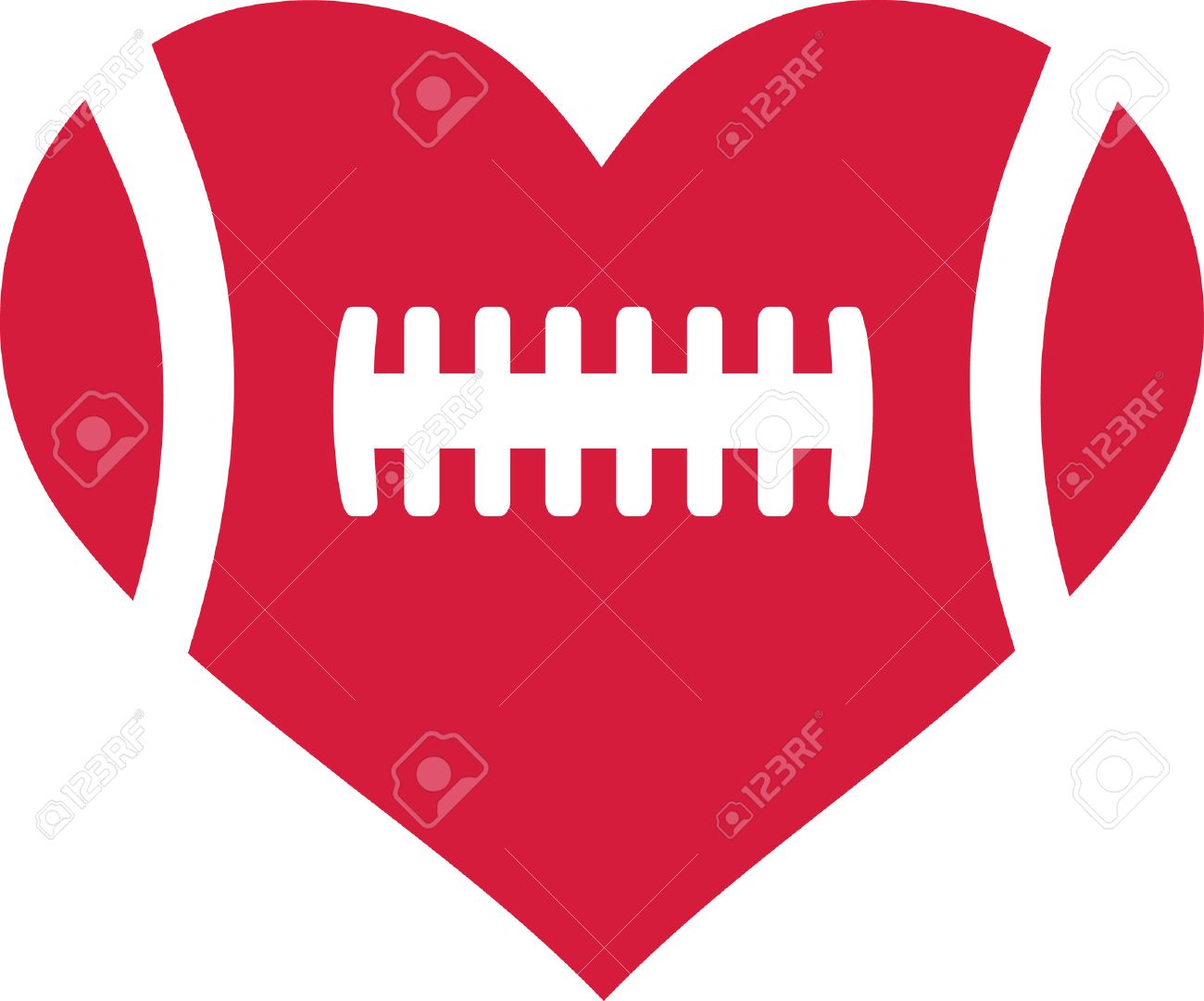 1300x1080 American Football Heart Royalty Free Cliparts, Vectors, And Stock