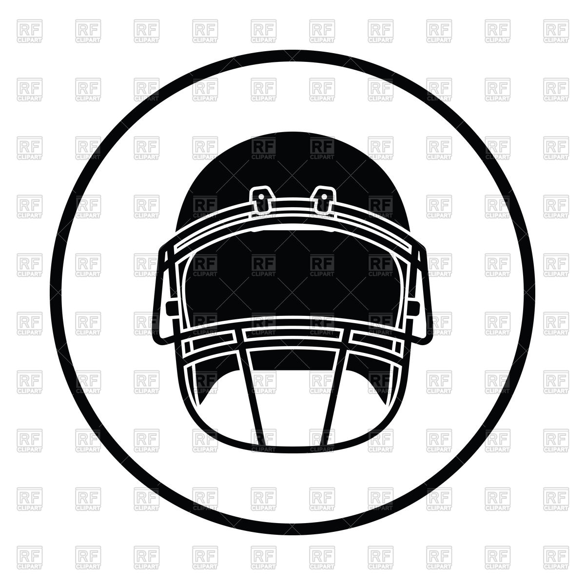 1200x1200 Thin Circle Design Of American Football Helmet Icon Royalty Free