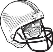 170x166 Clipart Of Football Helmet Sketch K10373960