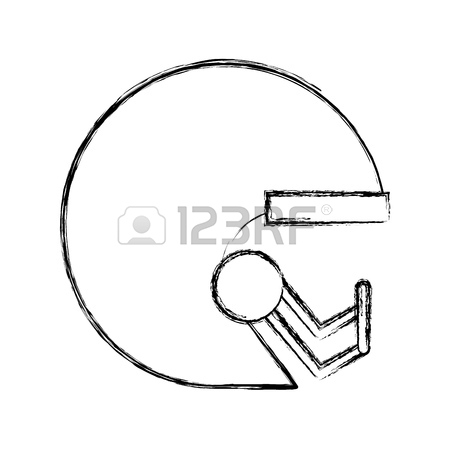 450x450 Cute Sketch Draw Football Helmet Cartoon Vector Graphic Design