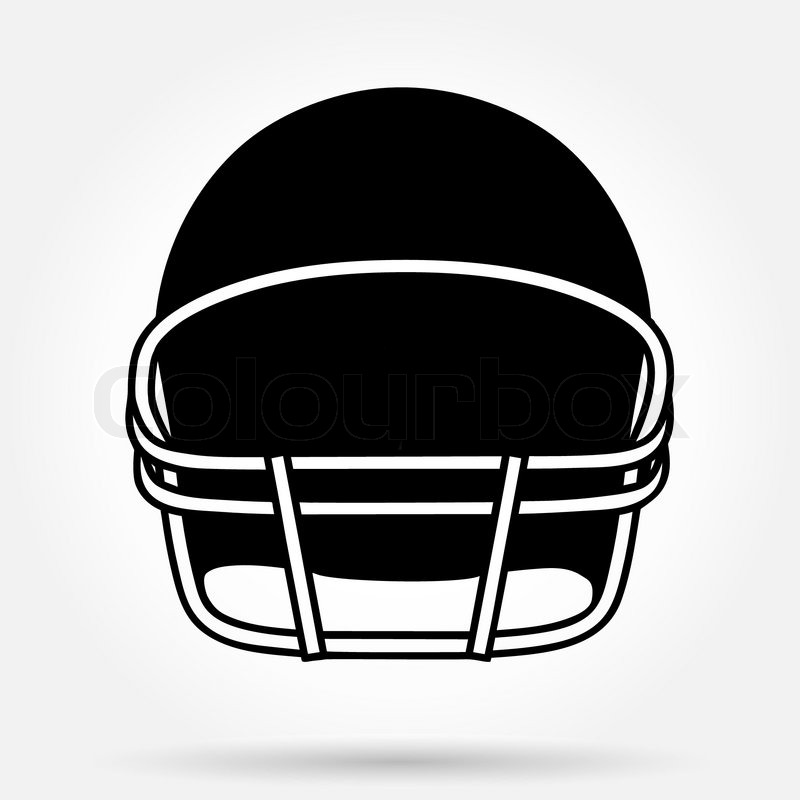 800x800 Silhouette Symbol Of American Football Helmet. Simple Vector Sport