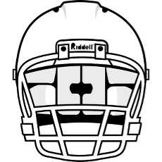 230x230 Football Helmet Outline Clipart