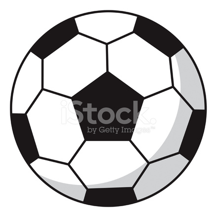 440x440 Simple Soccer Football In Black Amp White Stock Vector