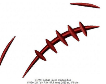 340x270 Instant Download Custom Embroidered Football Laces Digitized