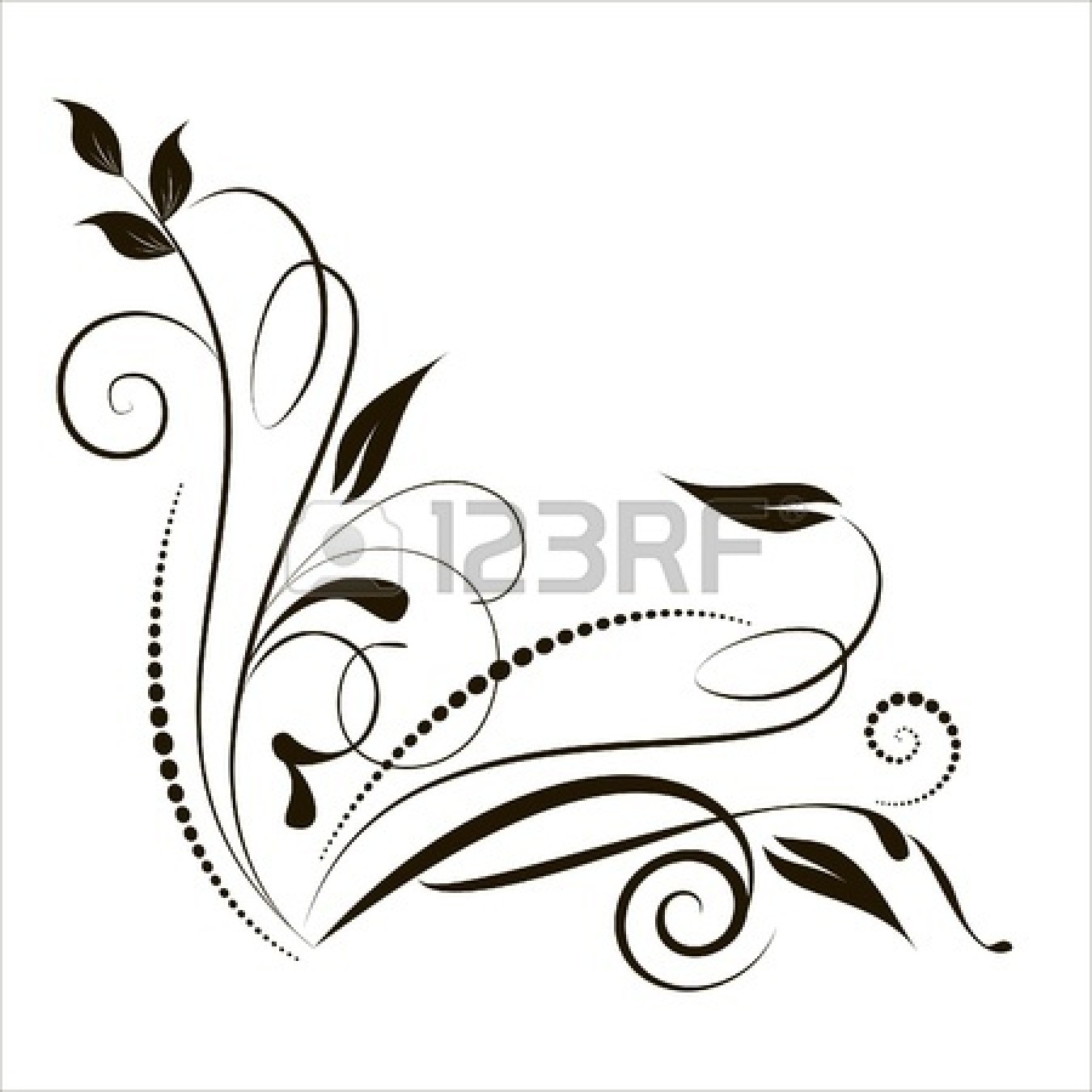 1350x1350 Lace Clipart Black And White