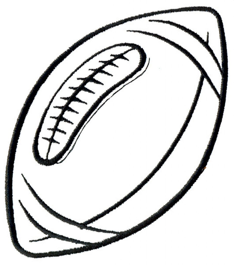 906x1024 Football Clipart Outline