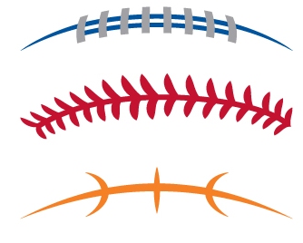 334x268 Football Laces Outline Clipart