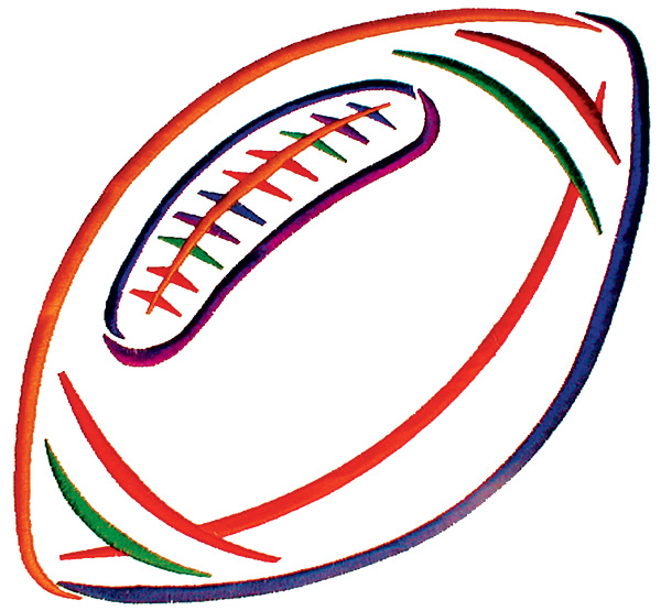 600x555 Football Outline Outline Of A Football Clipart 4