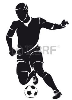 236x328 Silhouettes Of Soccer Football Players Vector Art Illustration