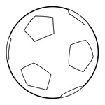150x150 Soccer Ball With Dotted Decorations Royalty Free Vector Clip Art
