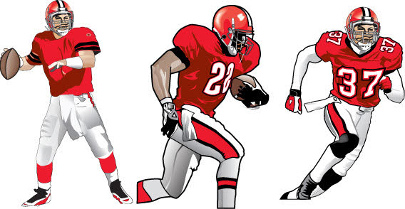 568x294 Football Player Clipart Free