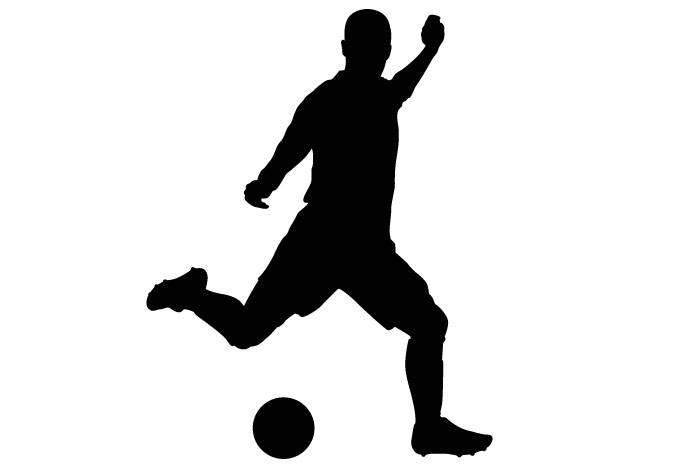 680x472 Black Amp White Clipart Soccer Player