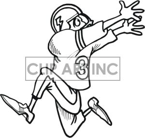Football Player Clipart Black And White