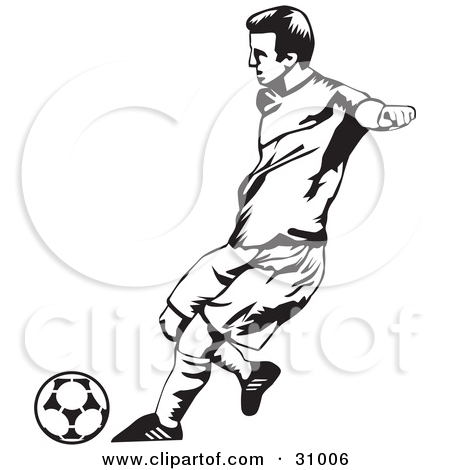 450x470 Soccer Player Clipart Black And White