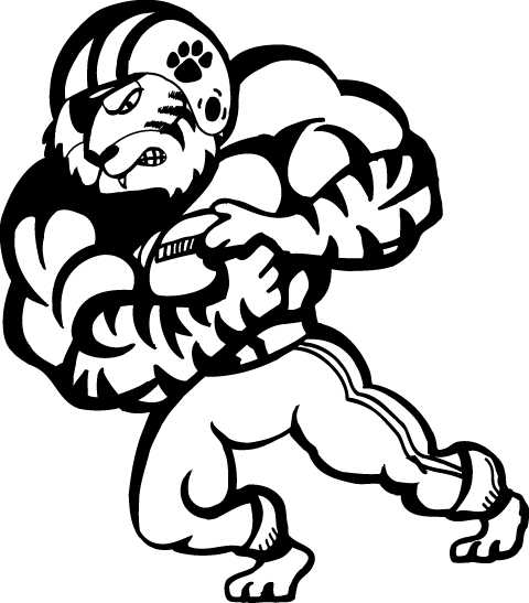 480x547 Tiger Clipart Football Player