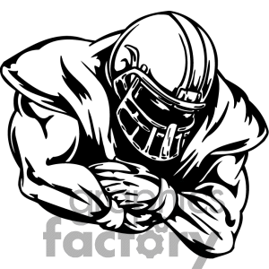 300x300 Football Player Clip Art