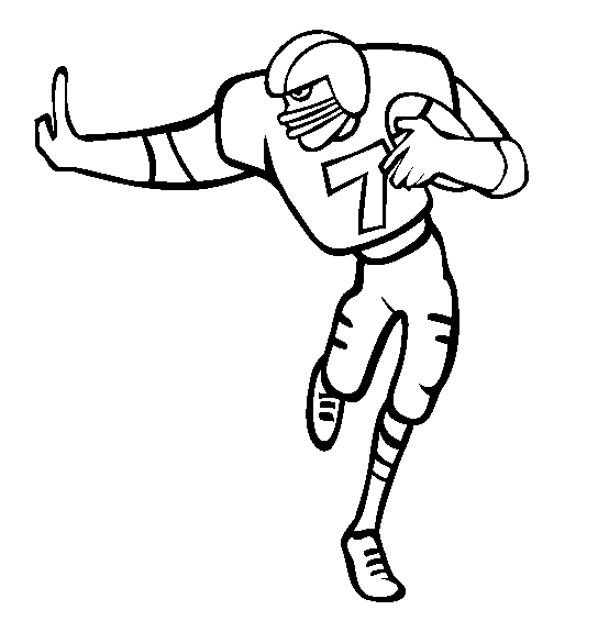 554x565 Football Player Drawing