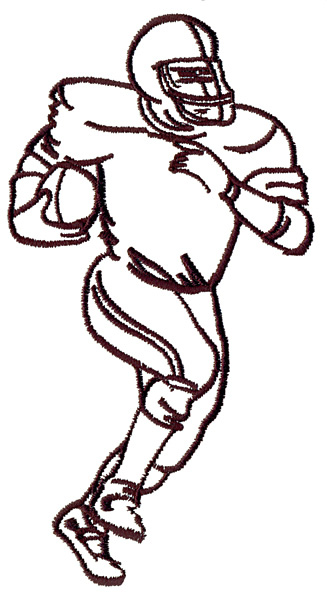 327x600 Football Outline Free Image