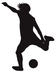 180x235 Outline Football Player Stock Vector