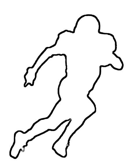 Football Player Drawing Outline