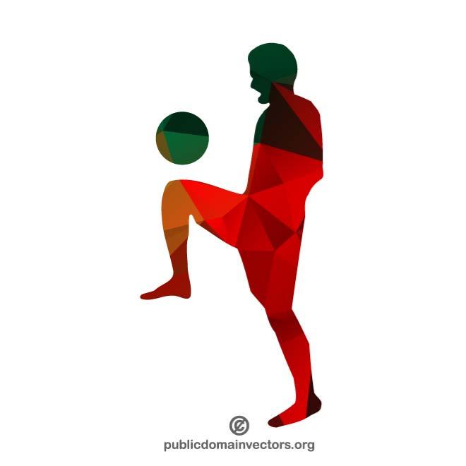 660x660 Football Player Outline Image