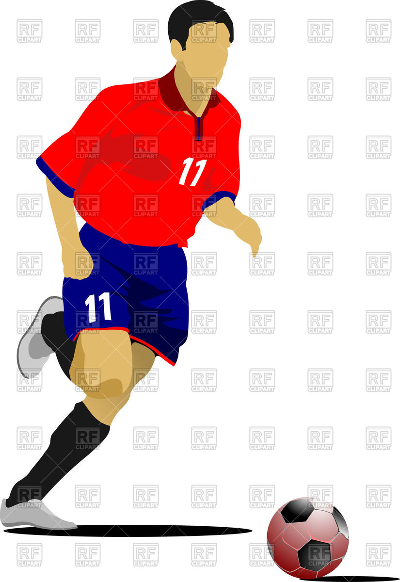 825x1200 Silhouette Of Running Soccer Player Royalty Free Vector Clip Art