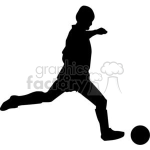 300x300 Royalty Free Silhouette Of Soccer Ball Player 379731 Vector Clip