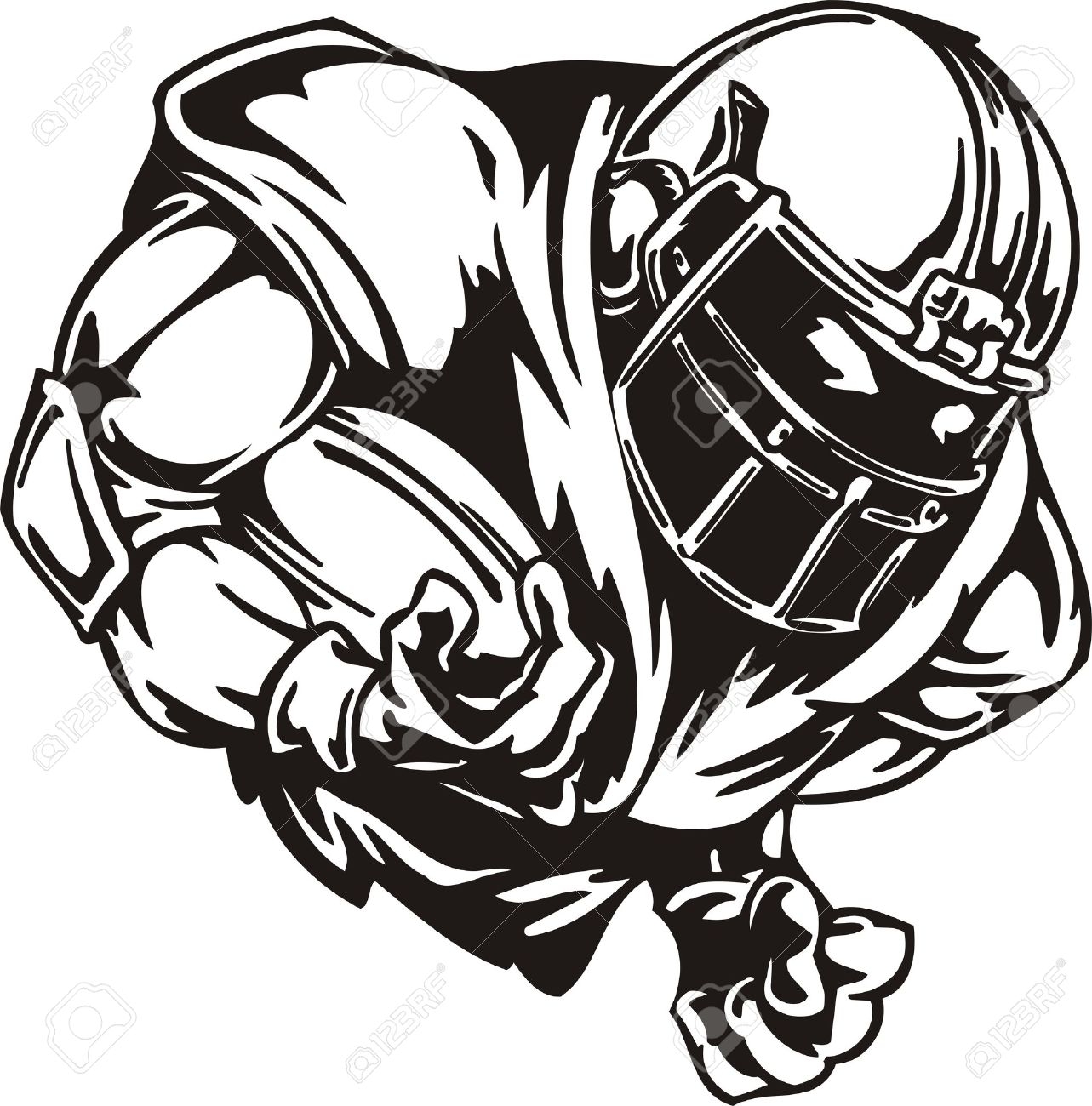 1283x1300 Football Player Tackling Clipart