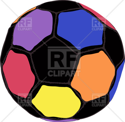 400x390 Colourful Football Ball On White Background Royalty Free Vector