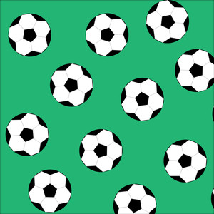 300x300 Seamless Background Design With Footballs Illustration Royalty