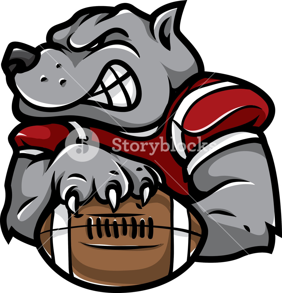 964x1000 American Football Vector Mascot Royalty Free Stock Image