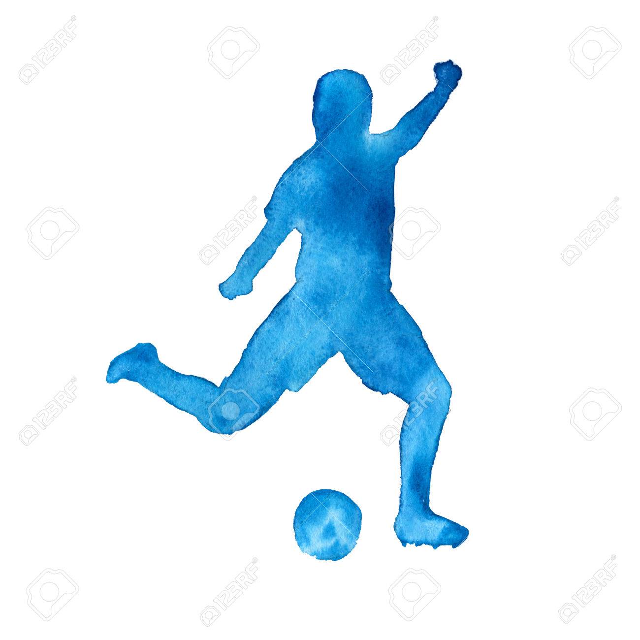 1300x1300 Silhouette Of A Man Playing Football. Footballer. Isolated