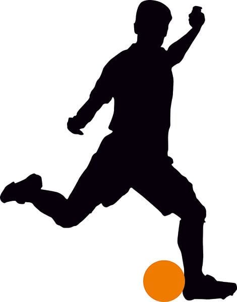 470x600 Footballer Silhouette