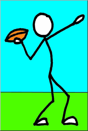 304x454 Clip Art Stick Guy Football Color I Abcteach
