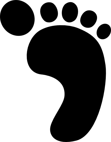 468x595 Footprint Clipart Right Foot