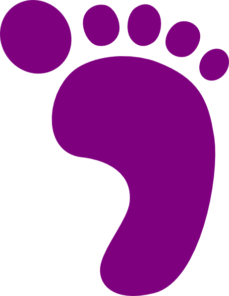 462x596 Purple Right Footprint Clip Art