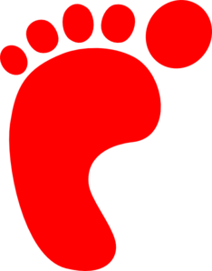 234x298 Red Footprint Clip Art