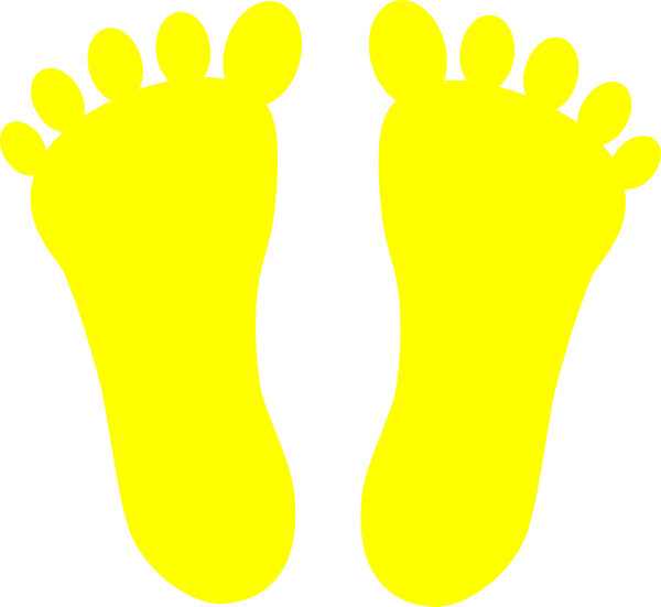 600x551 Yellow Footprints Clip Art