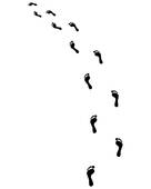 136x170 Clip Art Footsteps