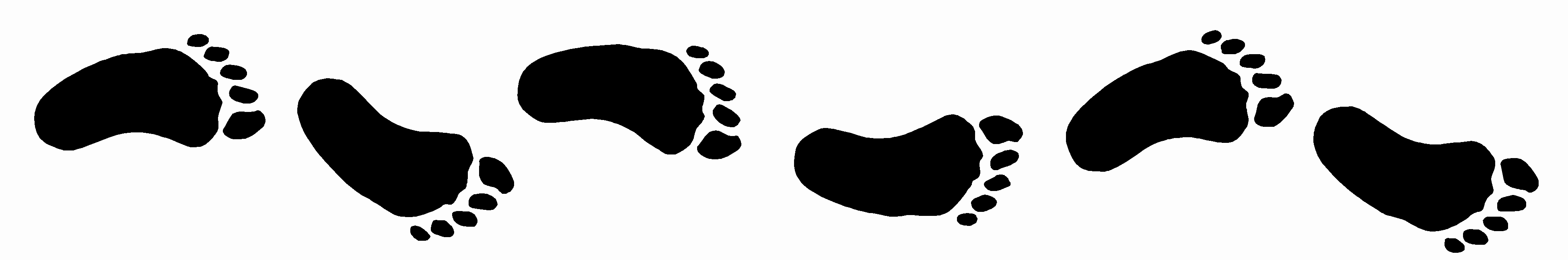 3898x648 Footsteps Clip Art Cliparts