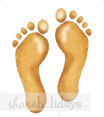 346x388 Beach Footsteps Clip Art Cliparts