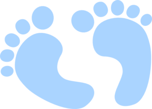 299x216 Blue Baby Feet Clip Art